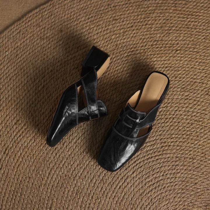 Andie Genuine Leather Mules - Alurea & Co.