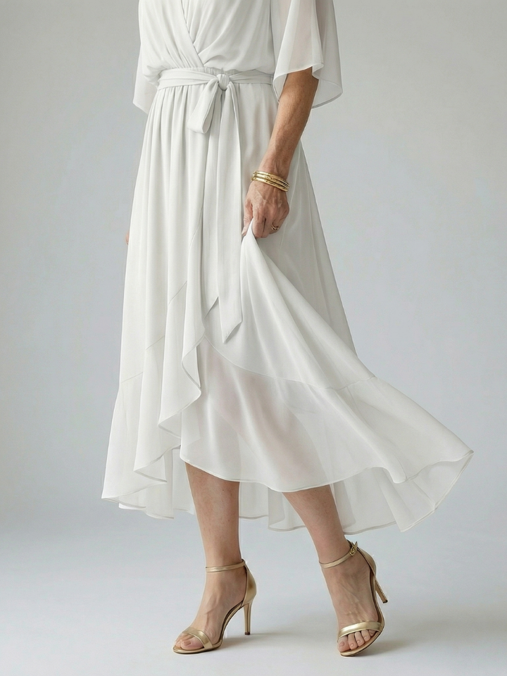 Katherine | Light Drape Midi Dress