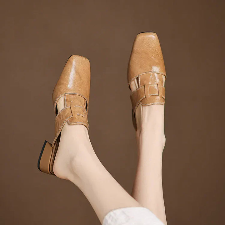 Andie Genuine Leather Mules - Alurea & Co.