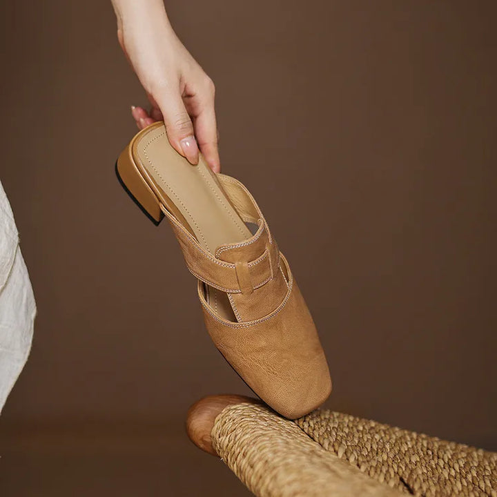 Andie Genuine Leather Mules - Alurea & Co.