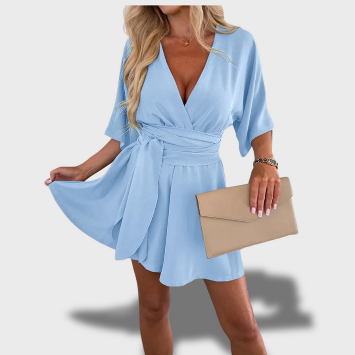 Elodie | Elegant Wrap Mini Dress