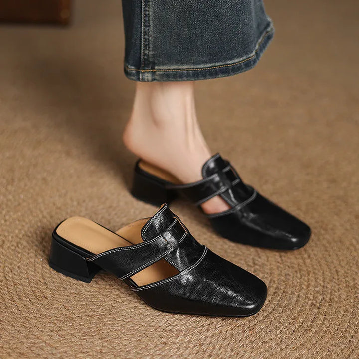 Andie Genuine Leather Mules - Alurea & Co.
