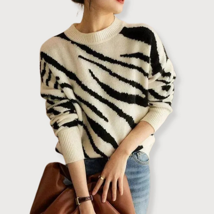 Amélie | Zebra Knit Sweater