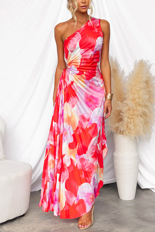 Clara | Vibrant Tropical Evening Dress