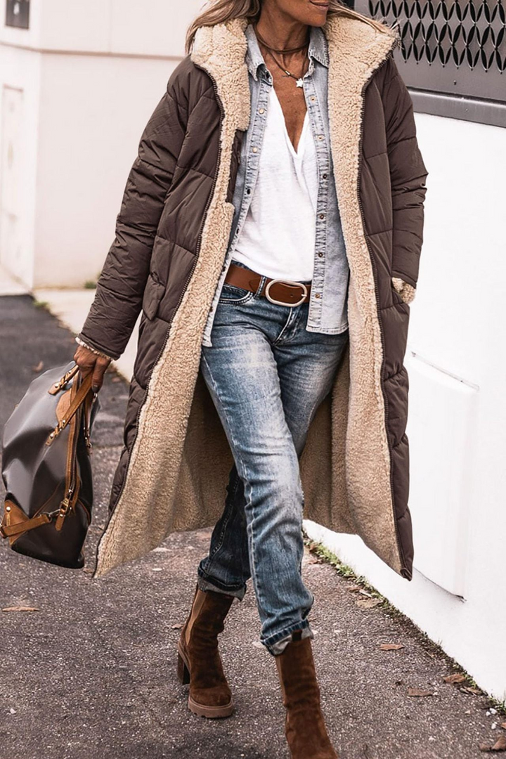 Elegant Reversible Coat for Women - Alurea & Co.