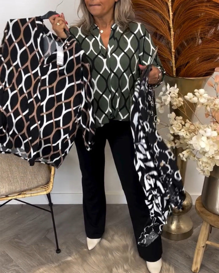 Janny – Elegant Pattern Blouse