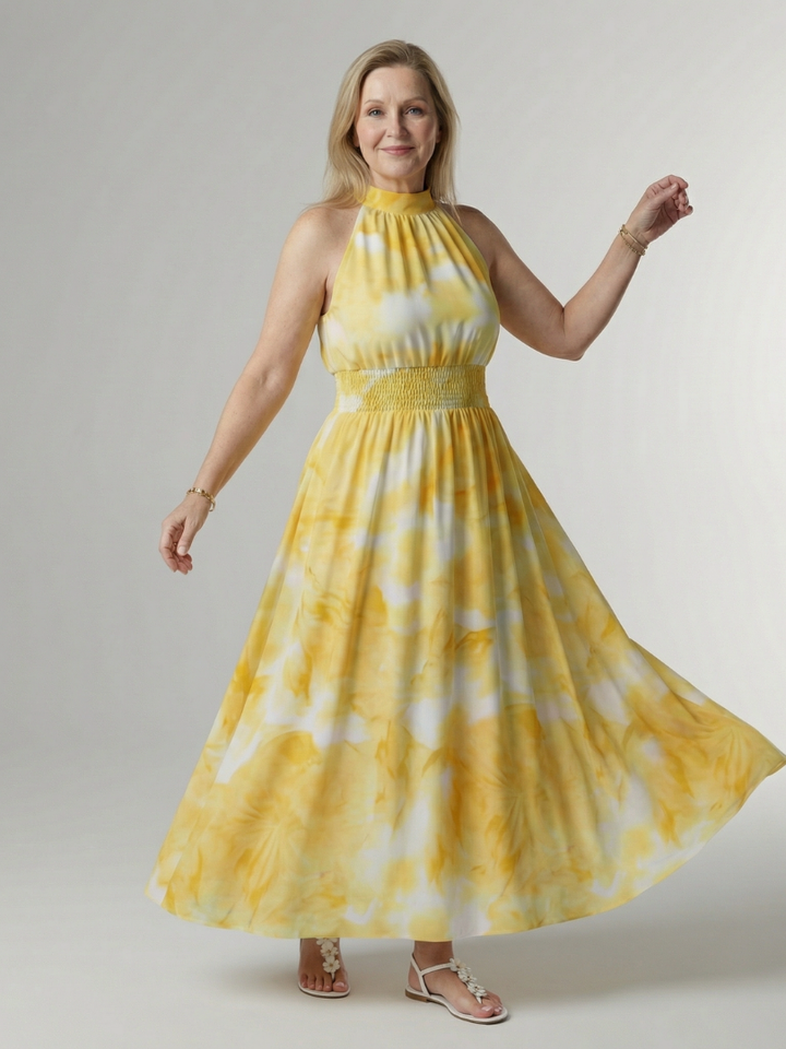 Willow | Gathered Halter Midi Dress