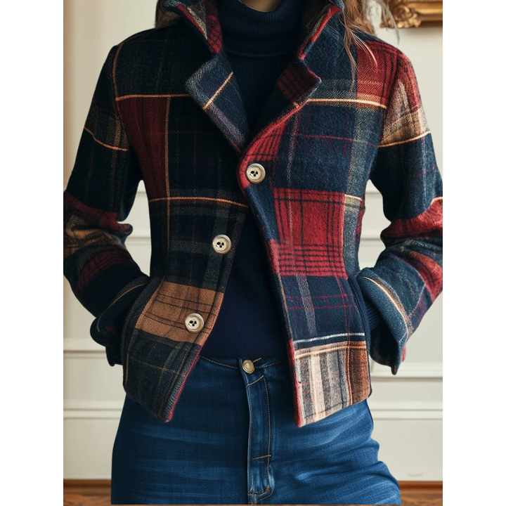 Noelle | Classic Plaid Wool Jacket - Alurea & Co.