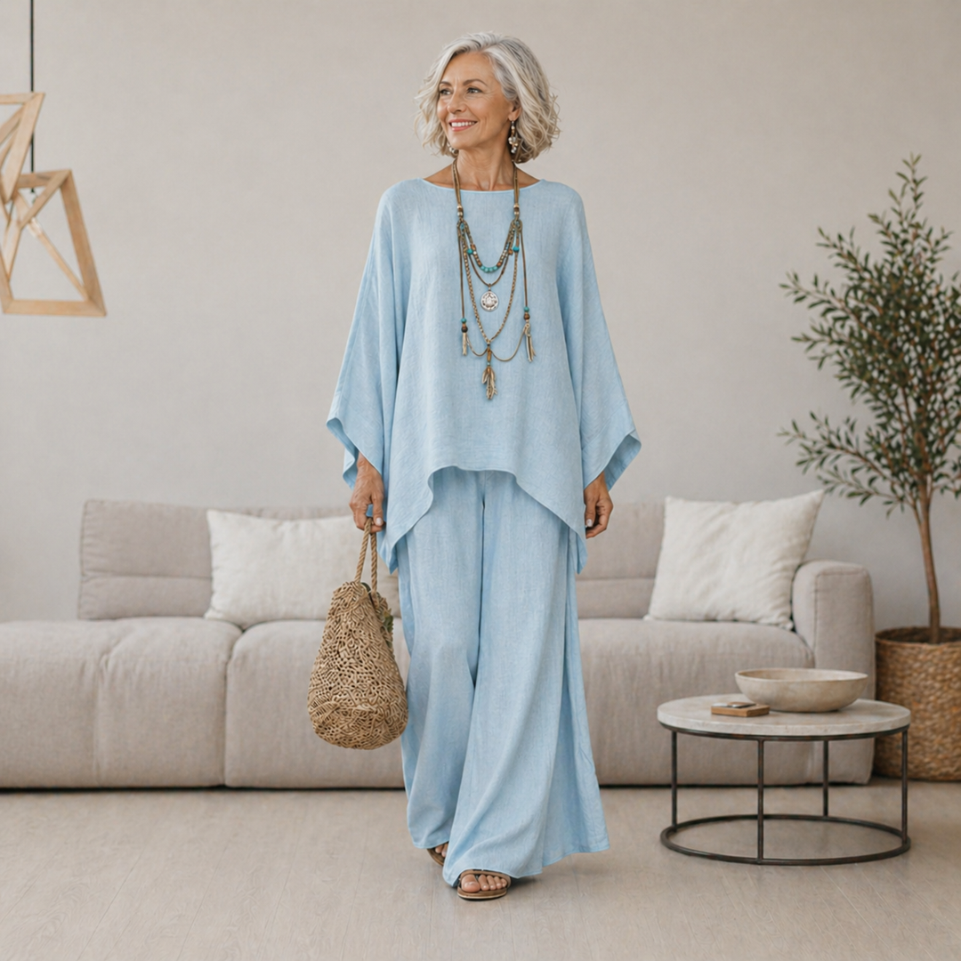 Celeste™ | Elegant Linen Two-Piece Set