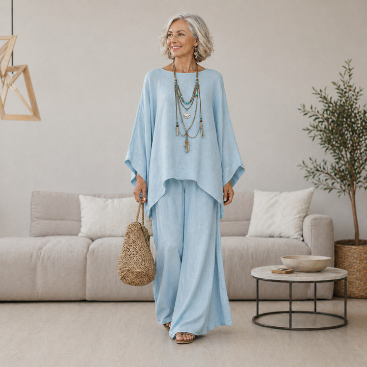 Celeste™ | Elegant Linen Two-Piece Set