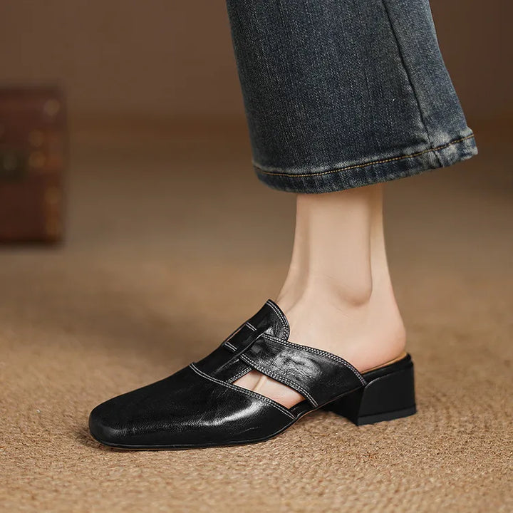 Andie Genuine Leather Mules - Alurea & Co.