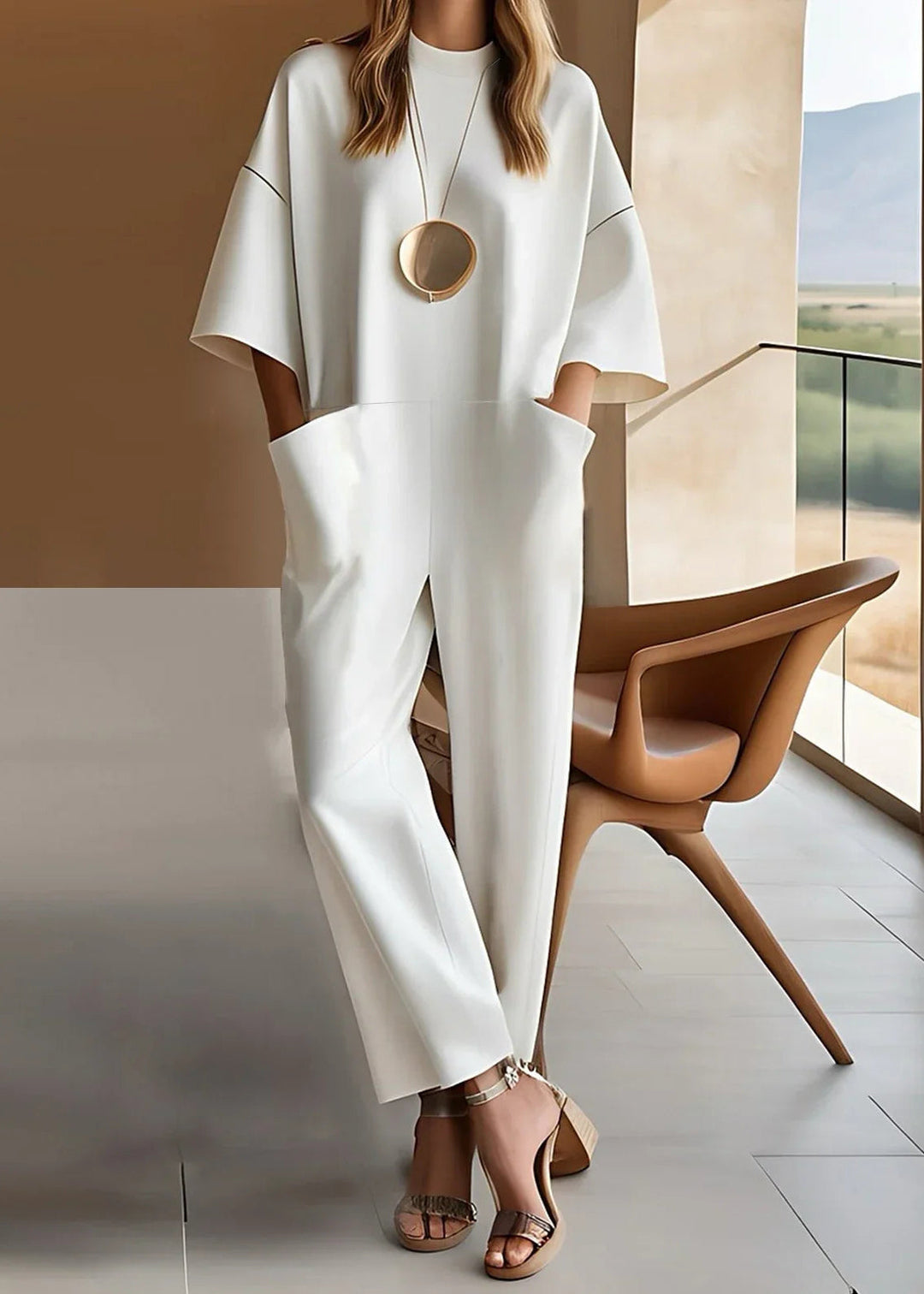 Emmy™ Elegant Short-Sleeve Jumpsuit - Alurea & Co.