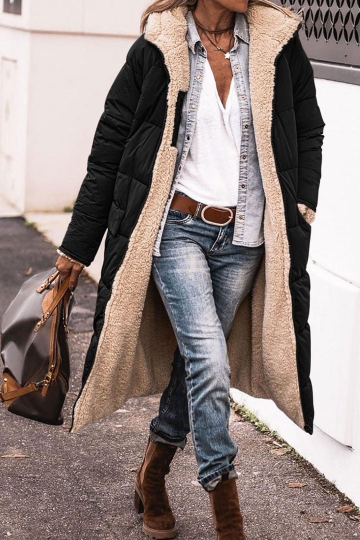 Elegant Reversible Coat for Women - Alurea & Co.