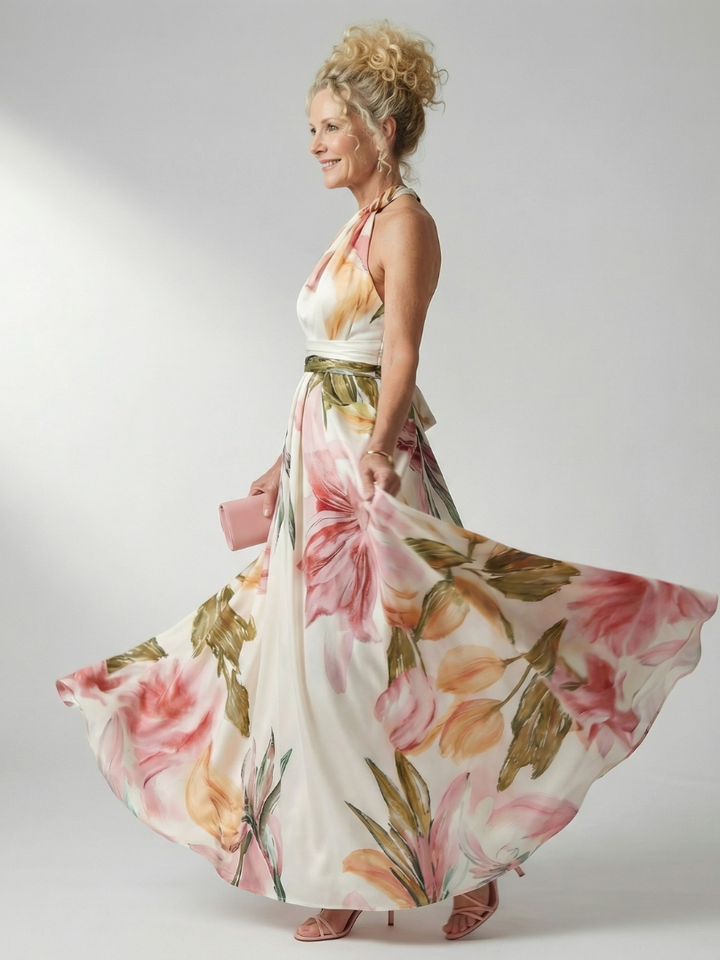 Claire | Light Floral Maxi Dress