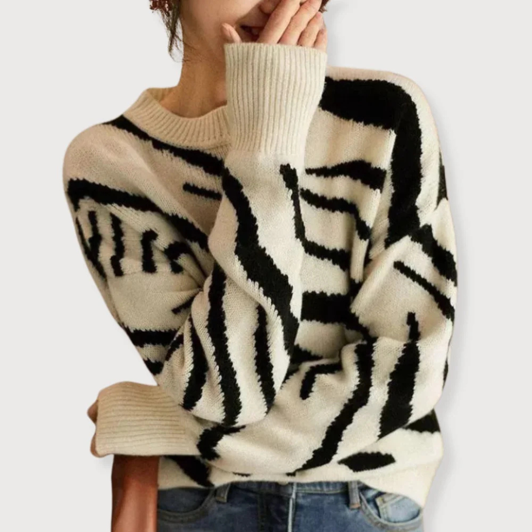 Amélie | Zebra Knit Sweater