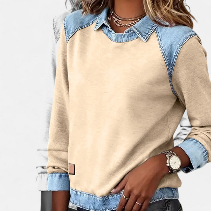 Evelyn – Timeless Chic Long-Sleeve Blouse