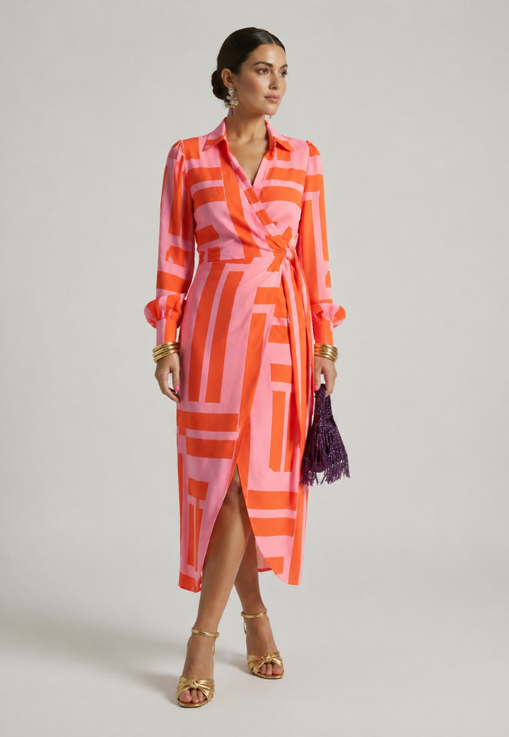 Josephine | Printed Wrap Dress