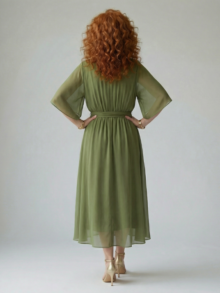 Katherine | Light Drape Midi Dress