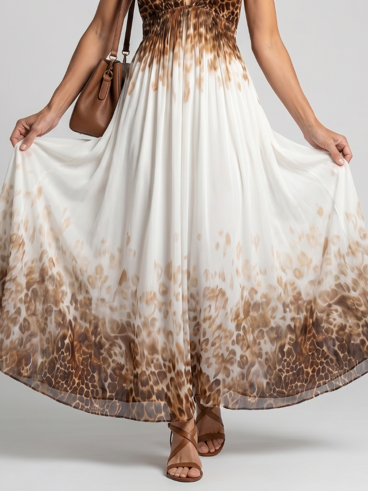Delaney | Pleated White Midi Dress