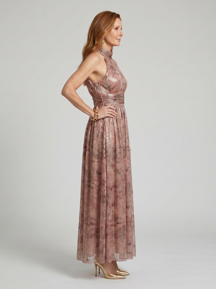 Reese | Textured Finish Sleeveless Midi Dress