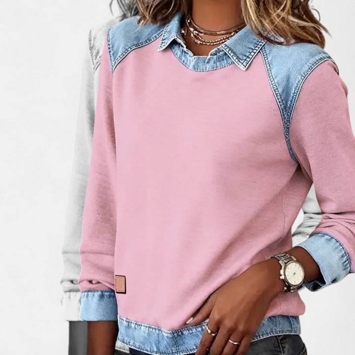 Evelyn – Timeless Chic Long-Sleeve Blouse