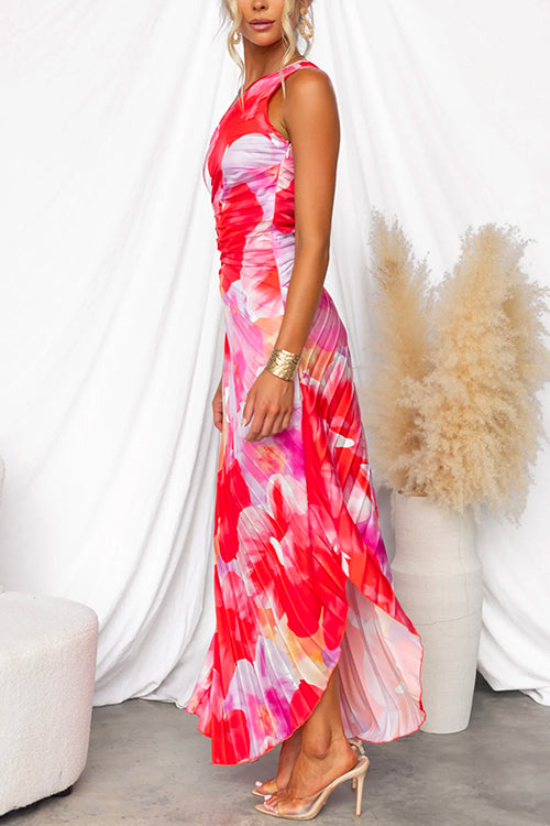 Molly | Pleated One-Shoulder Dress