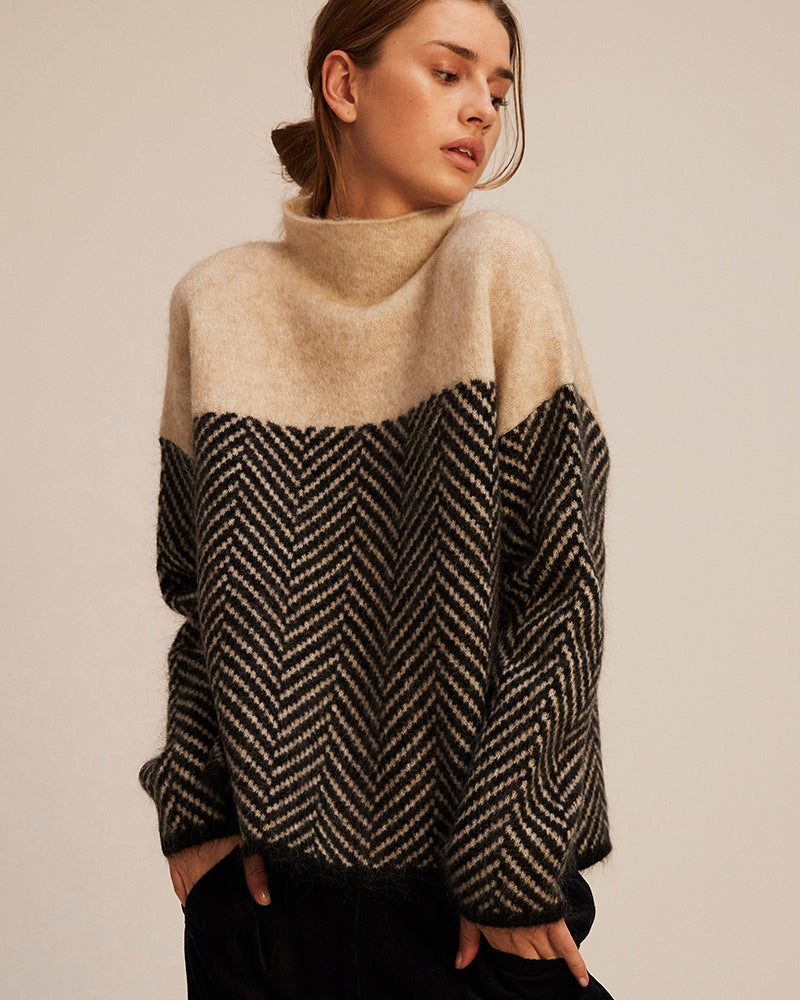 Norah | Cotton Turtleneck Sweater - Alurea & Co.