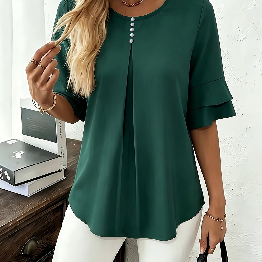 Celestia – GraceFlow Pleated Blouse