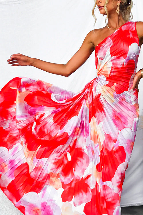 Molly | Pleated One-Shoulder Dress