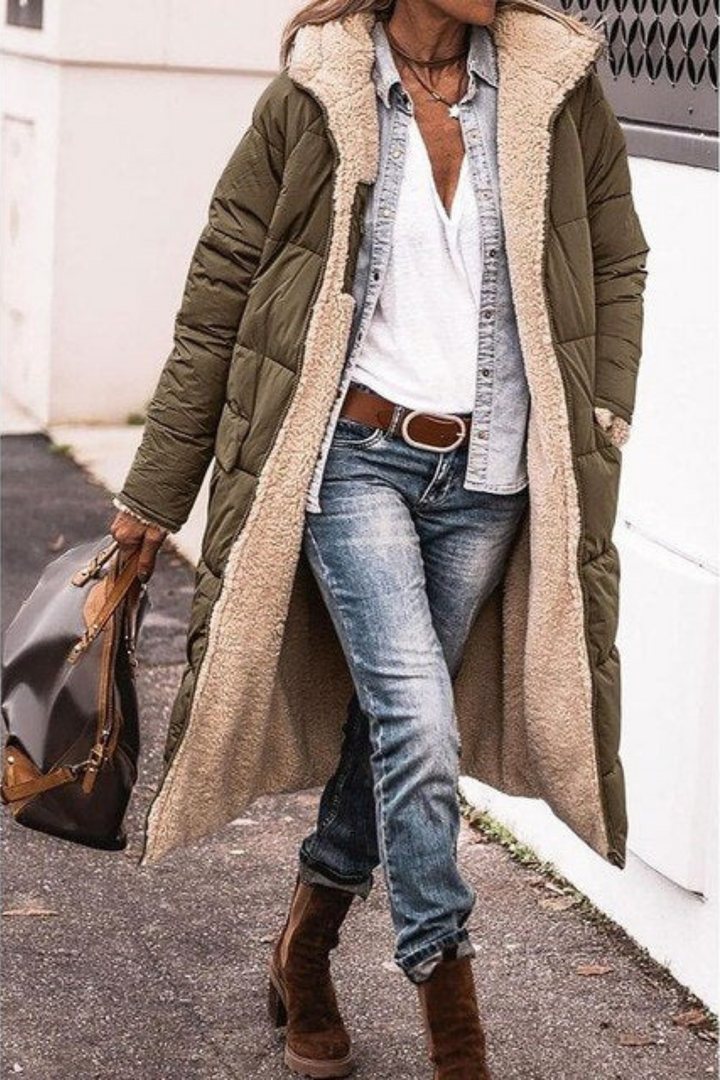 Elegant Reversible Coat for Women - Alurea & Co.