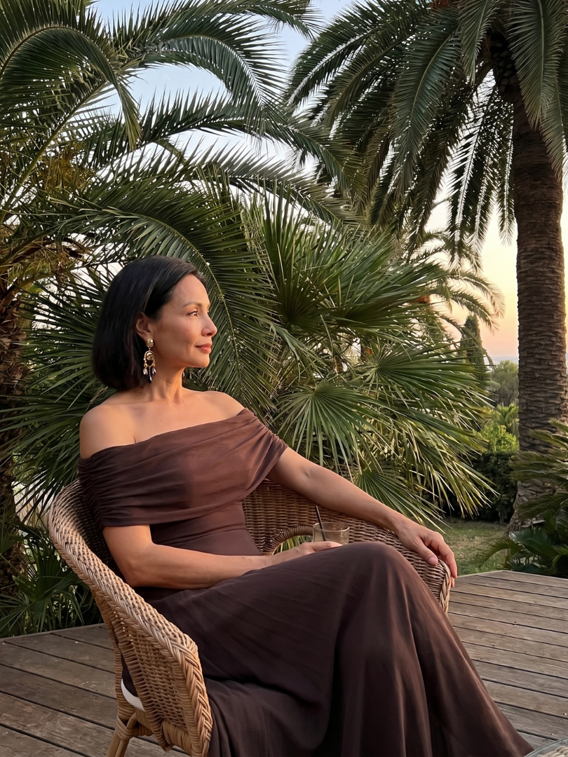 Addison | Off Shoulder Draped Midi Dress
