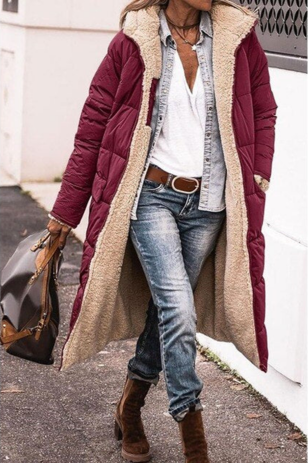 Elegant Reversible Coat for Women - Alurea & Co.