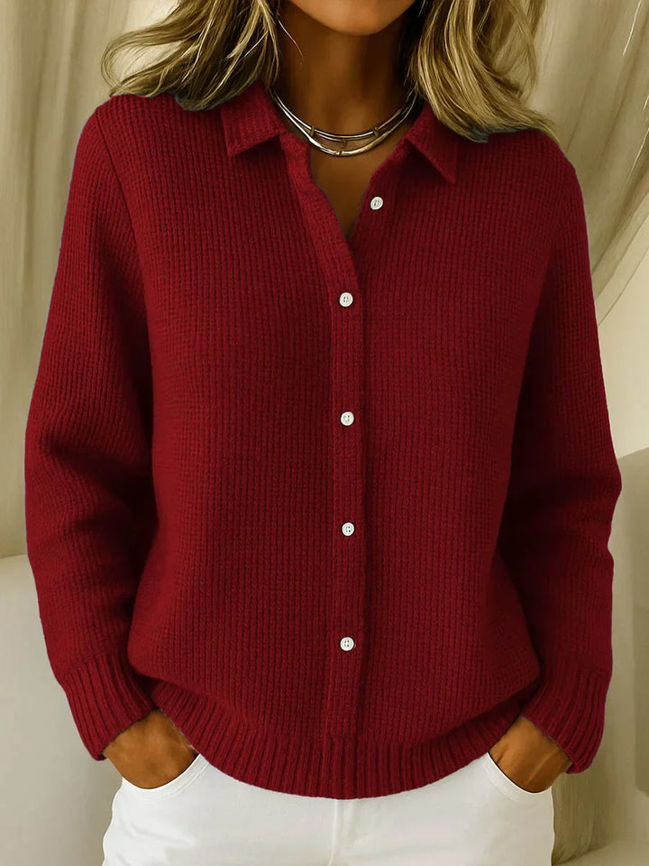 Katrina – Textured Knit Button Cardigan - Alurea & Co.