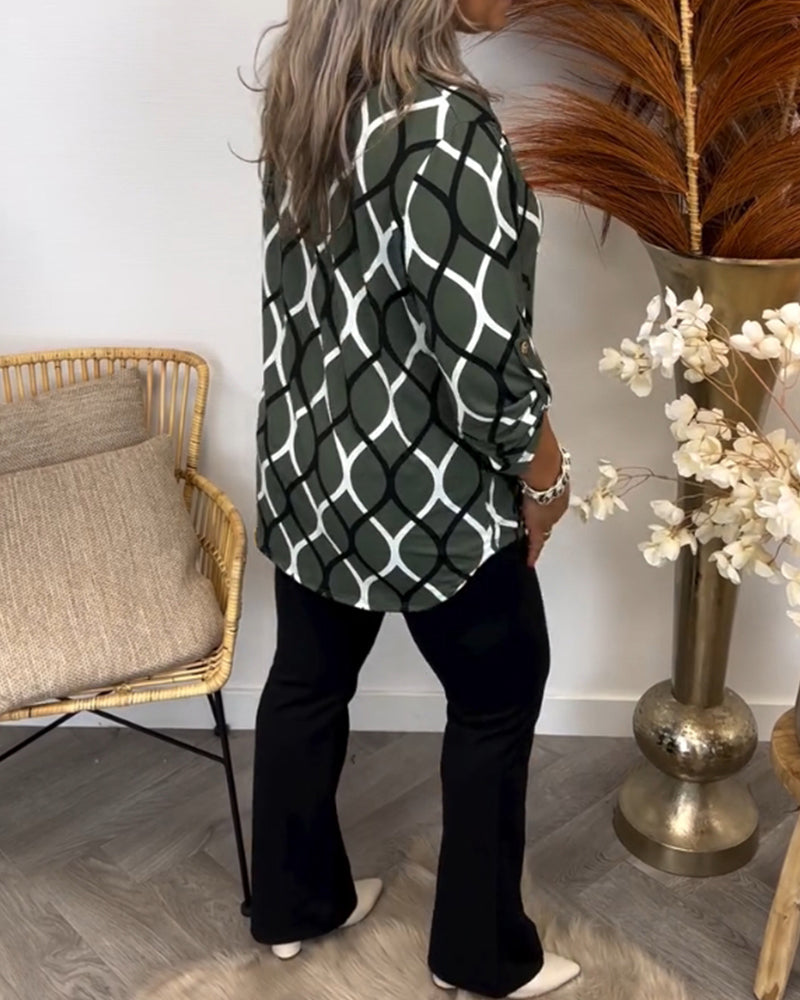 Janny – Elegant Pattern Blouse