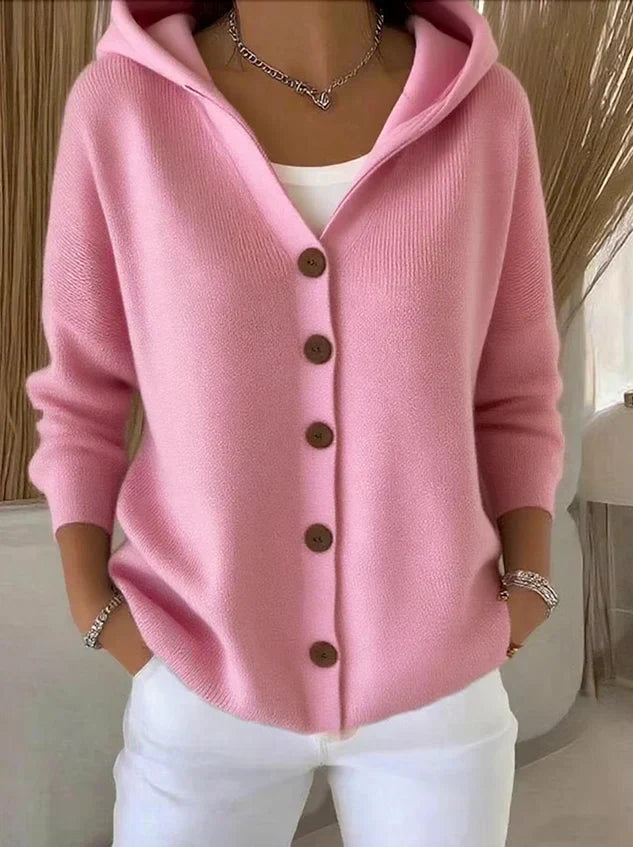 Zoé | Soft Hooded Knit Cardigan - Alurea & Co.
