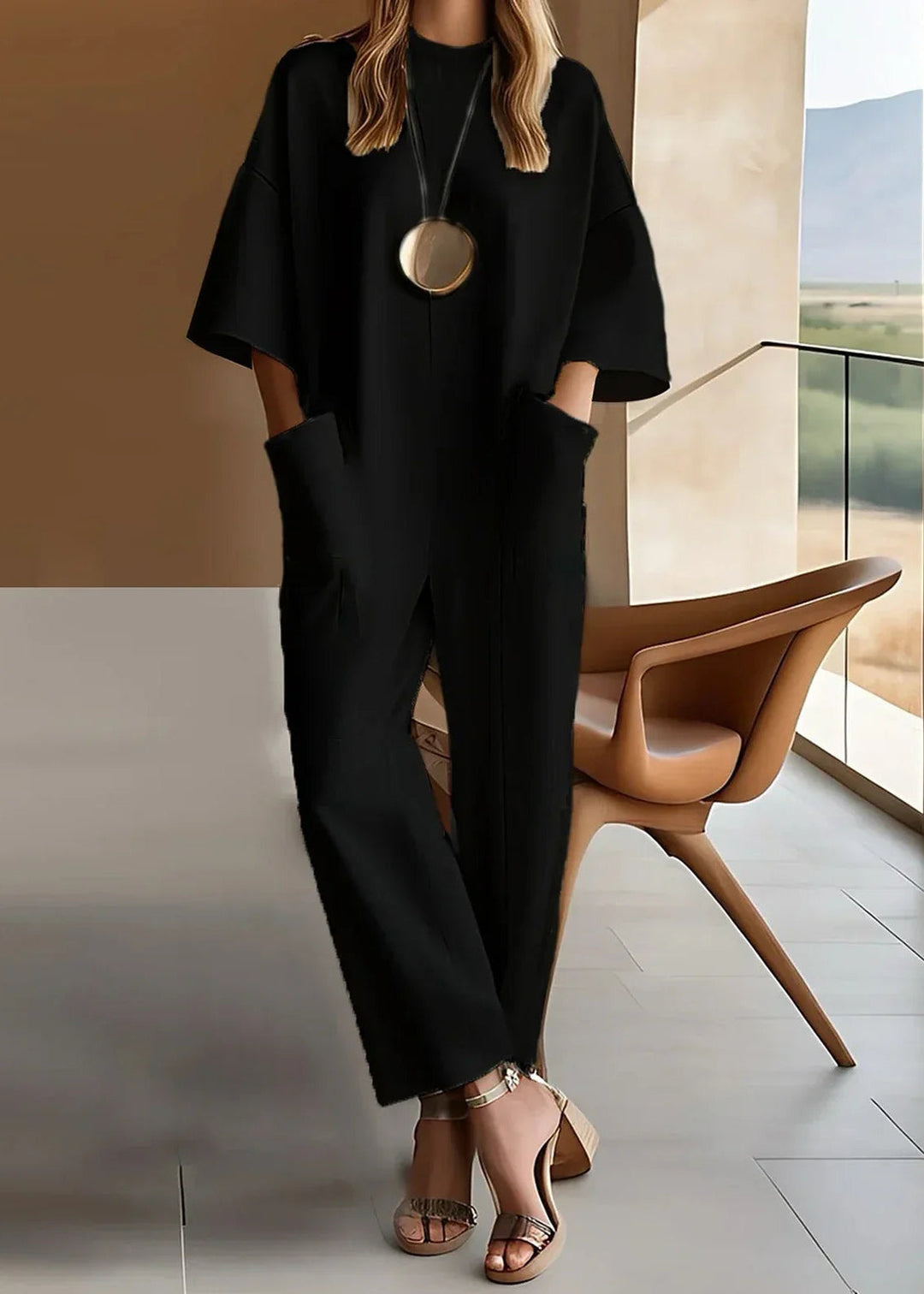 Emmy™ Elegant Short-Sleeve Jumpsuit - Alurea & Co.