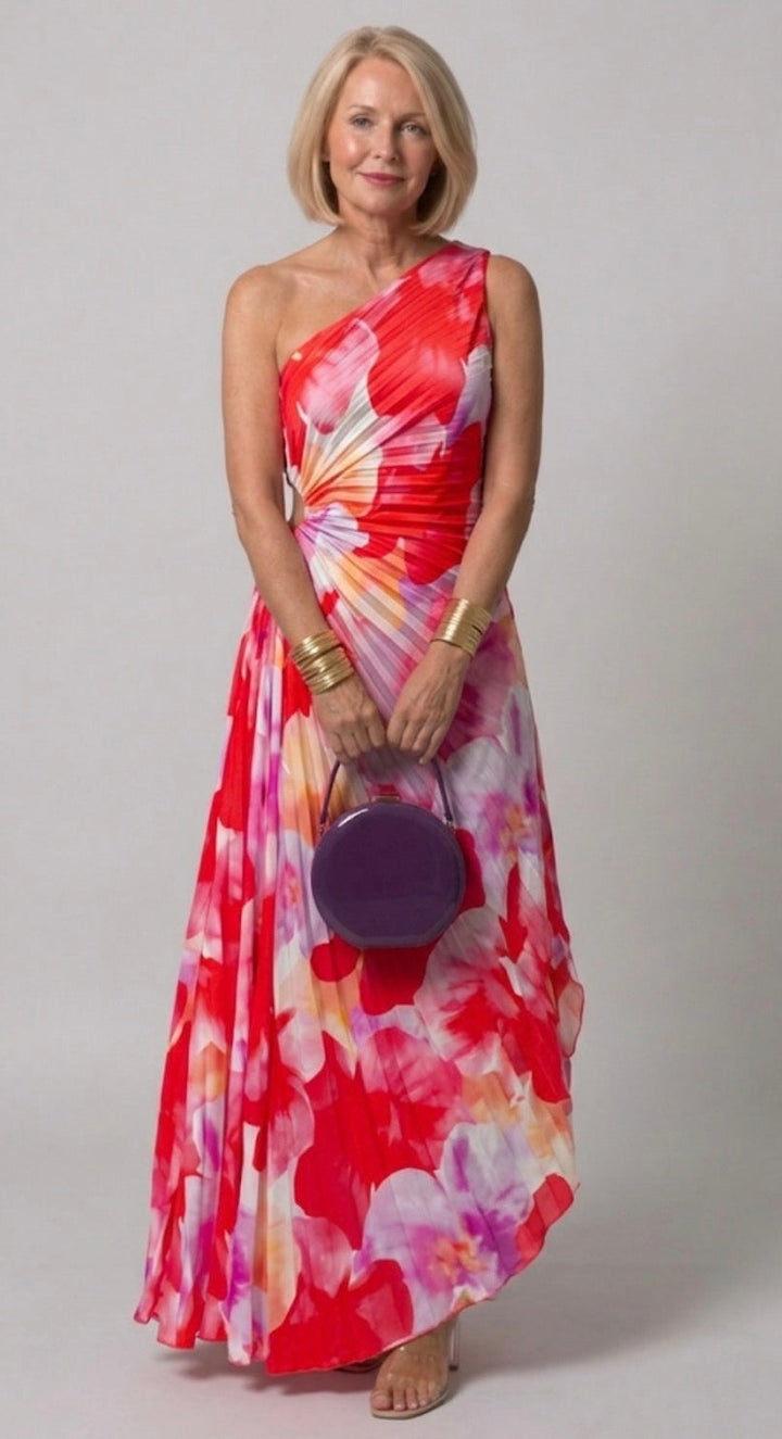 Clara | Vibrant Tropical Evening Dress