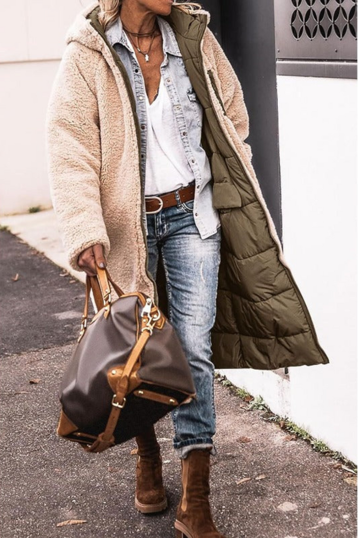 Elegant Reversible Coat for Women - Alurea & Co.