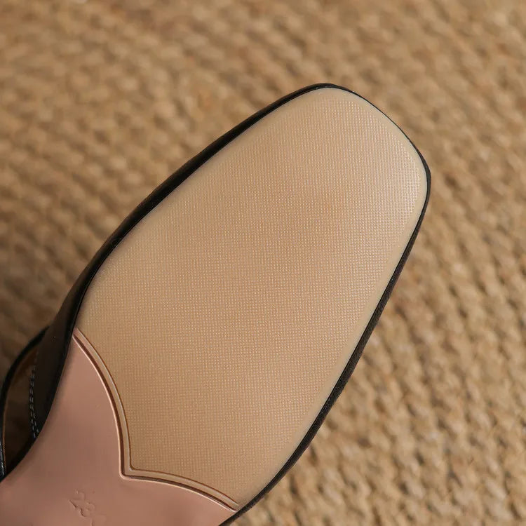 Andie Genuine Leather Mules - Alurea & Co.