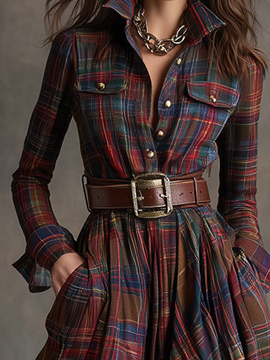 Mireline - Classic Button-Up Shirt Dress - Alurea & Co.