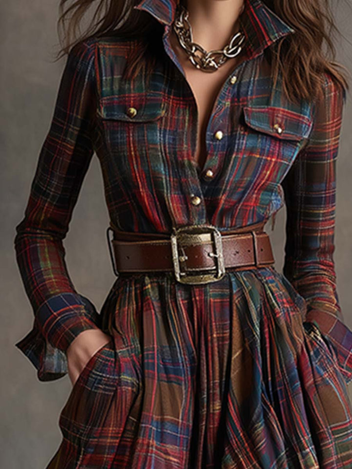 Mireline - Classic Button-Up Shirt Dress - Alurea & Co.