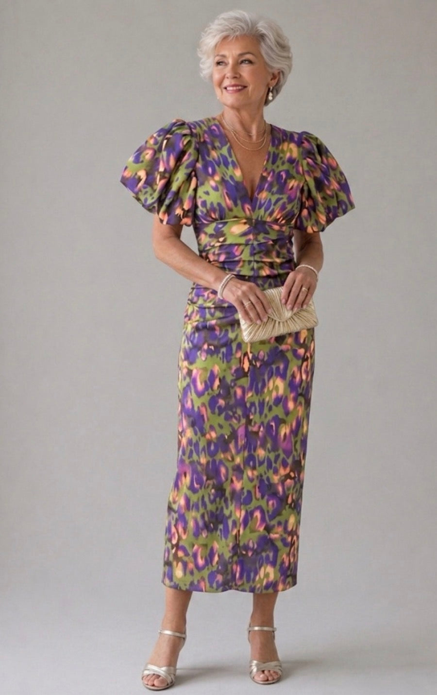 Lydia | Vivid Pleated Midi Dress