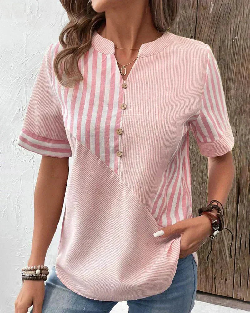 Sienna – Soft Striped Blouse
