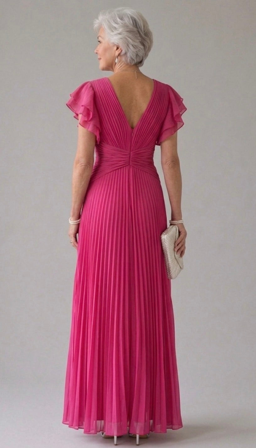 Mia | Pleated Evening Dress