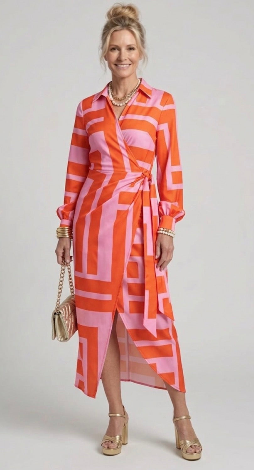 Josephine | Printed Wrap Dress