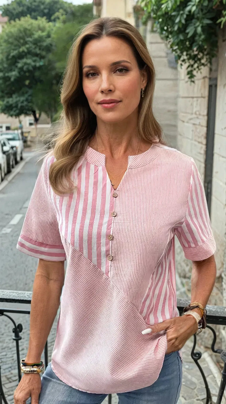 Sienna – Soft Striped Blouse