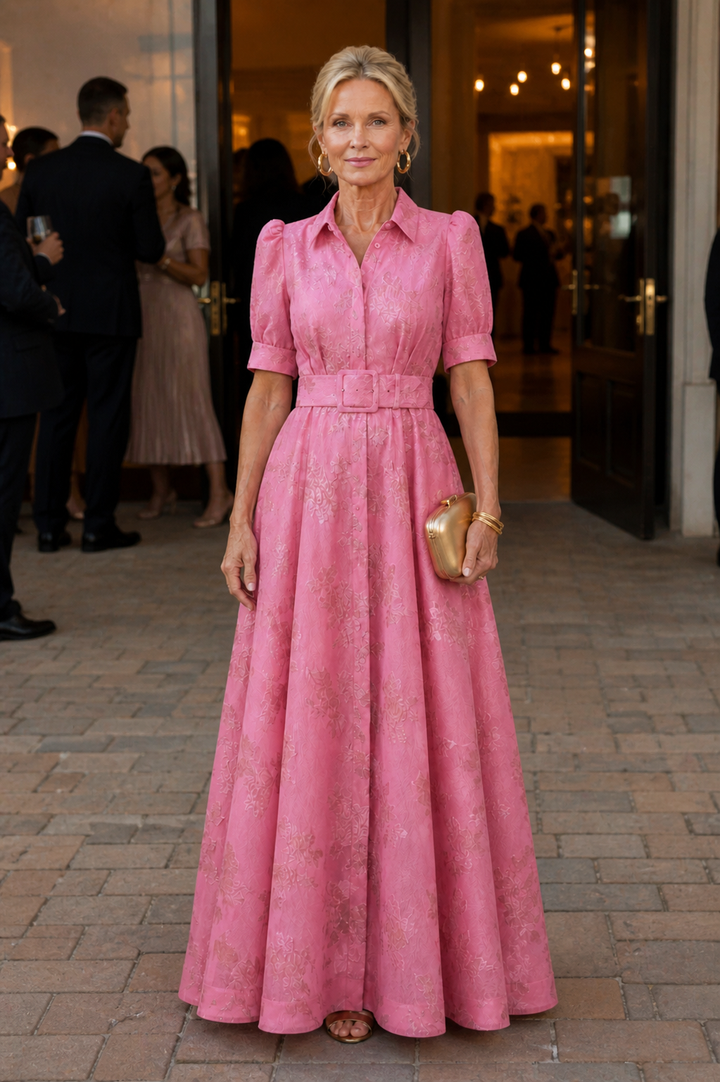 Brittany | Belted Floral Maxi Dress