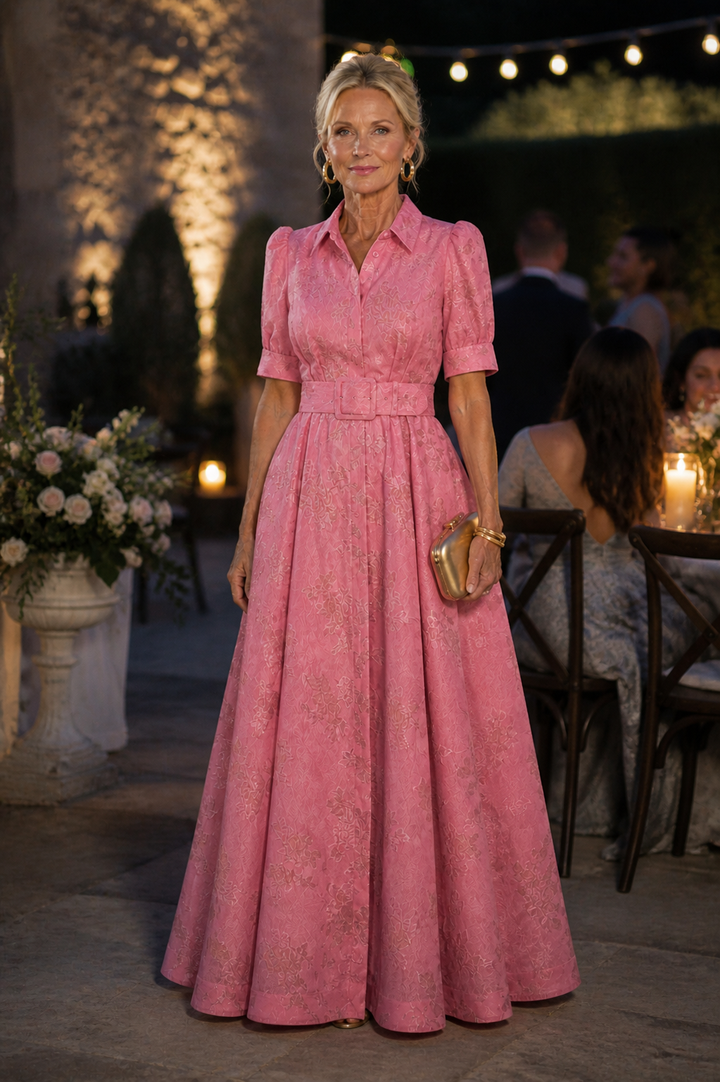 Brittany | Belted Floral Maxi Dress