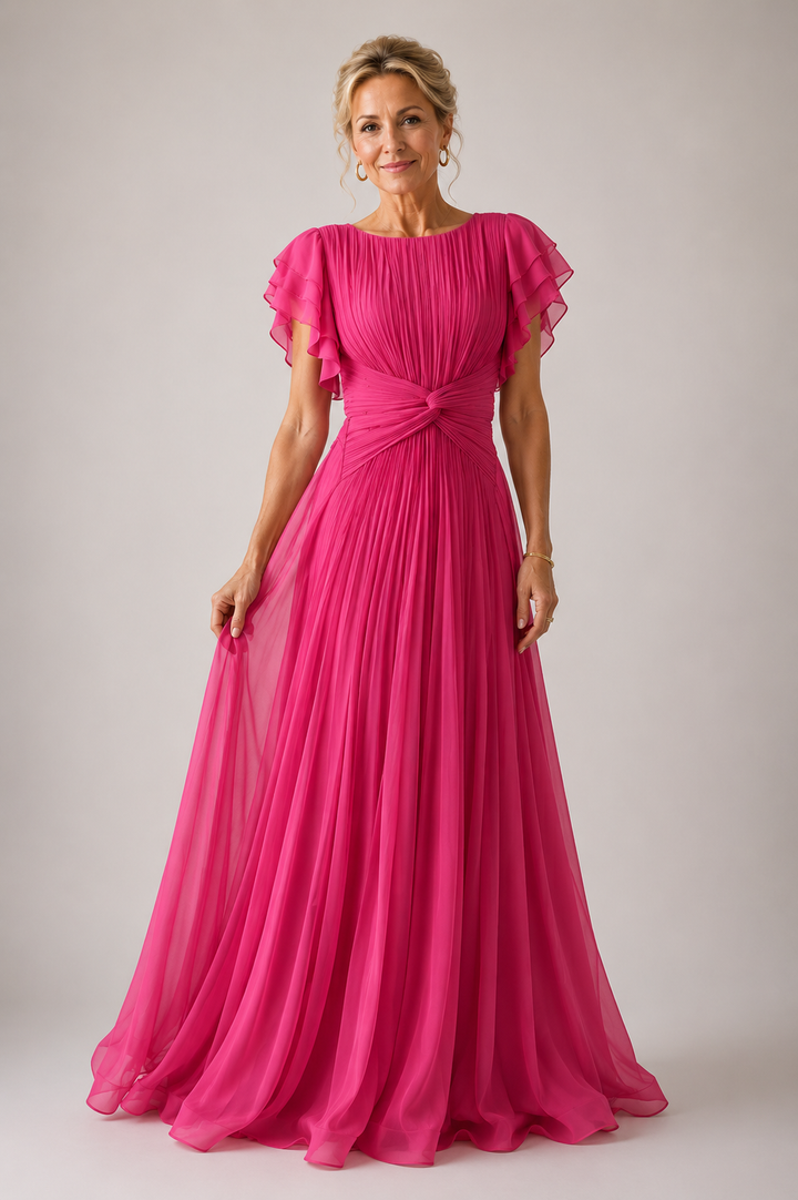 Mia | Pleated Evening Dress