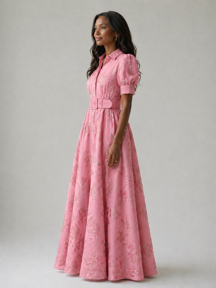 Brittany | Belted Floral Maxi Dress